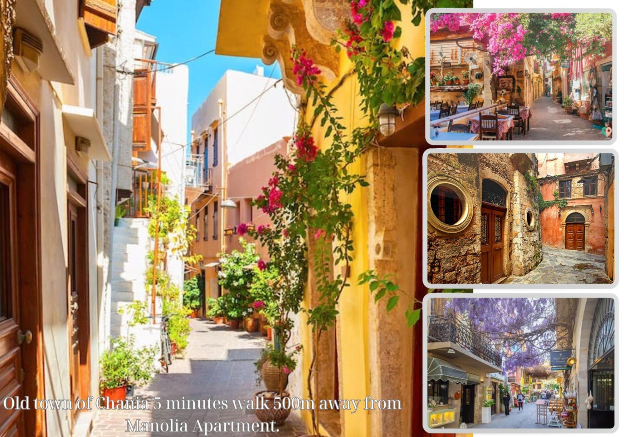 Center Manolia Dream 1 Bedroom Apartment 100M Away From The Beach Chania  Exterior foto